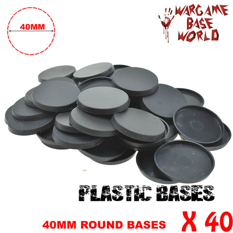 Bases rondes en plastique de 40mm, pour Miniatures et jeux de guerre x 40 pièces ► Photo 1/1