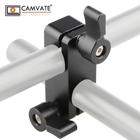 CAMVATE – adaptateur de pince à Double tige, rotation à 90 degrés à Angle droit, pour caméra DSLR/vidéo, tiges de 15mm, système de Support d'épaule ► Photo 1/5