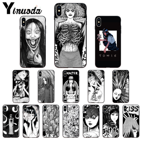 Yinuoda horreur japonaise bande dessinée Tomie Silicone souple Coque de téléphone pour iPhone 8 7 6 6S Plus 5 5S SE XR X XS Coque MAX ► Photo 1/6