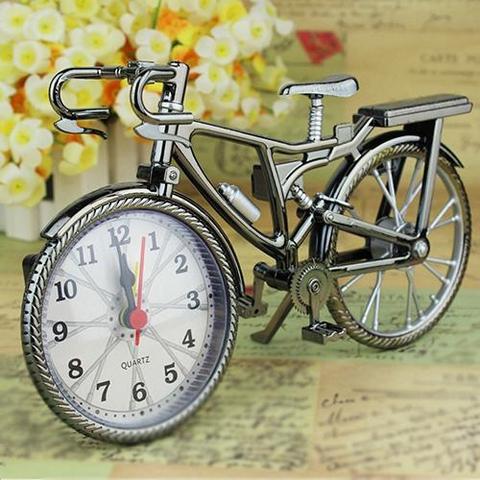 Décor à la maison rétro vélo réveil chiffre arabe vélo forme réveil créatif Table horloge Cool réveil œuvres d'art ► Photo 1/6