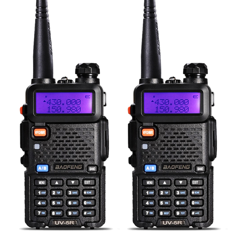 2 pièces BaoFeng UV-5R talkie-walkie VHF/UHF136-174Mhz et 400-520Mhz double bande bidirectionnelle radio Baofeng uv 5r Portable talkie-walkie uv5r ► Photo 1/6