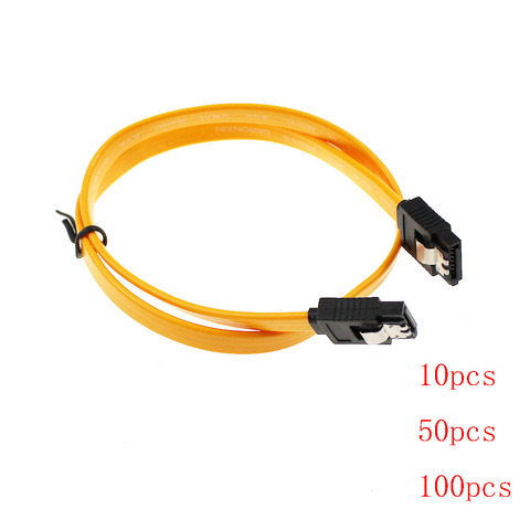 Câbles de Signal SATA 3 haute vitesse pour disque dur HDD, 10/50/100 pièces, 40cm ► Photo 1/3