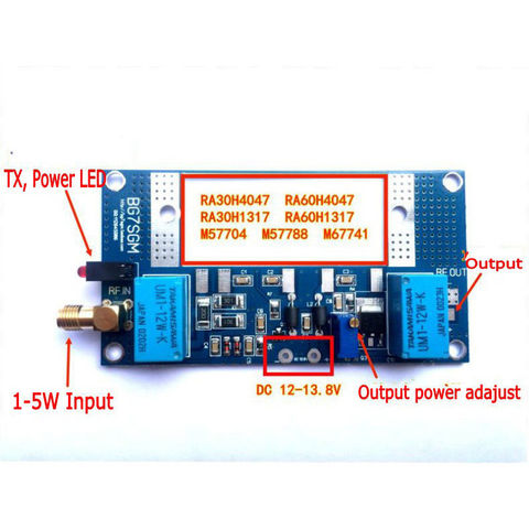 Radio RF amplificateur de puissance carte émetteur-récepteur conversion max 70W pour RA30H4047M RA60H4047M jambon VHF talkie-walkie ► Photo 1/4