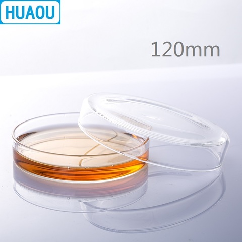 HUAOU-plat de Culture bactérienne, 120mm, Borosilicate, verre, équipement de chimie de laboratoire, 3.3mm ► Photo 1/4