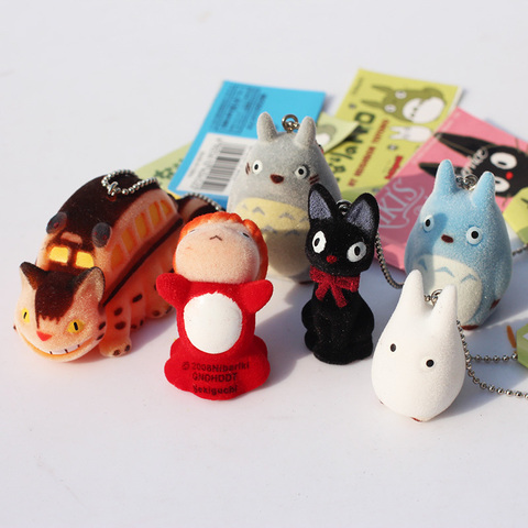 Lot de 6 porte-clés de dessin animé Hayao Miyazaki, mon voisin Totoro Ponyo sur la montagne, figurine, Service de livraison, jouet ► Photo 1/5