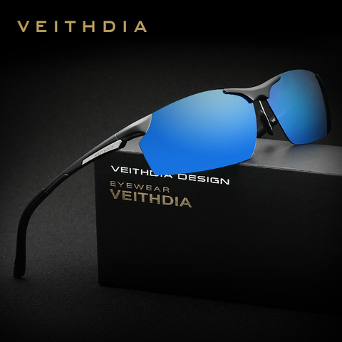 VEITHDIA – lunettes de soleil en aluminium et magnésium pour hommes, polarisées, revêtement miroir, oculos, 6511 ► Photo 1/4