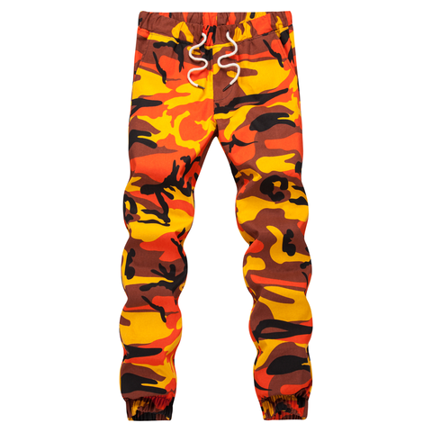 Ins Orange Camouflage survêtement pantalons hommes Hip Hop tissé pantalons décontractés tactique militaire pantalon poches coton 2022 pantalons de survêtement ► Photo 1/6