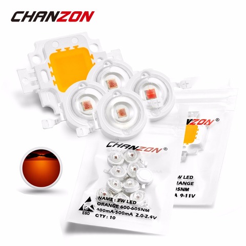 Chanzon – ampoule LED haute puissance Orange ambre 1W 3W 10W COB, lampe 595nm - 600nm / 600nm - 605nm intégrée pour bricolage ► Photo 1/5