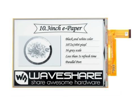 Waveshare écran brut e-ink flexible de 10.3 pouces, port parallèle, sans carte PCB, résolution 1872*1404, prend en charge l'actualisation partielle ► Photo 1/1