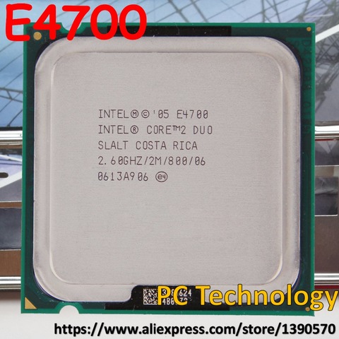 Origina Intel Core 2 Duo E4700 2.6 Ghz 2 M 800 Mhz LGA775 processeur d'unité centrale de bureau double coeur livraison gratuite (expédition sous 1 jour) ► Photo 1/4