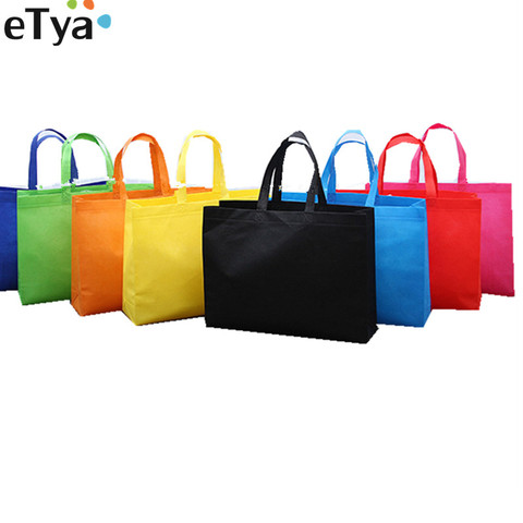 ETya – sac de courses pliable pour femmes, réutilisable, écologique, grands sacs à bandoulière en tissu Non tissé, fourre-tout en tissu d'épicerie, pochette ► Photo 1/6