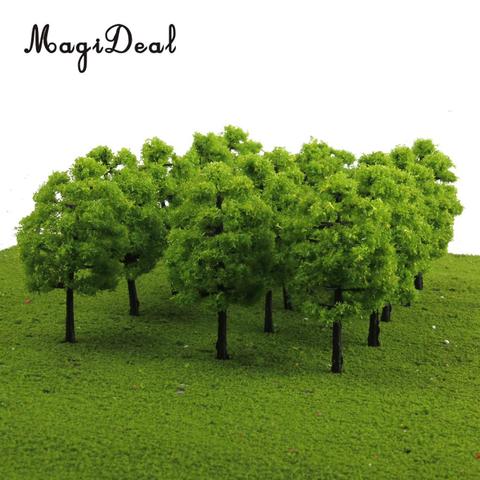 MagiDeal 20 Pcs/Lot 1/100 échelle Mini en plastique modèle arbres Train chemin de fer paysage pour maison salle de classe parc mise en page scène enfants jouet ► Photo 1/6