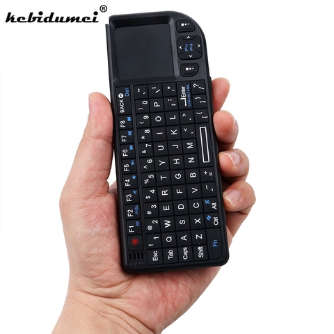 Mini clavier portable sans fil RF 2.4 ghz avec pavé tactile, pour ordinateur portable et boîtier Smart TV, en espagnol, en russe et en anglais ► Photo 1/6