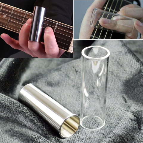 Curseur de doigt de guitare électrique, en acier inoxydable/verre, accessoires de guitare ► Photo 1/6