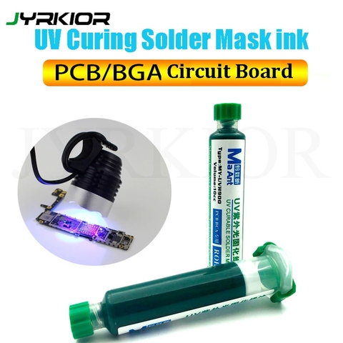 Jyrkior – masque de soudure, réparation de pâte UV 10cc pour PCB vert, seringue à souder ► Photo 1/4