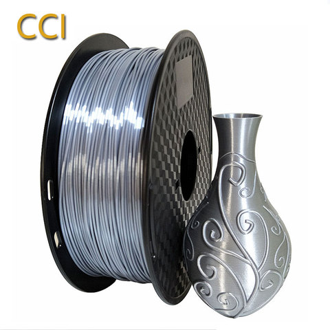 Filament en soie PLA 1.75mm 1kg, filament soyeux pour imprimante 3d, matériaux d'impression pour stylo 3d, métal brillant au toucher ► Photo 1/1