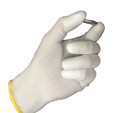 Gants blancs universels Anti-statique ESD | Sûrs gants de travail électroniques pour ordinateur PC antidérapants pour la Protection des doigts, livraison gratuite ► Photo 1/6