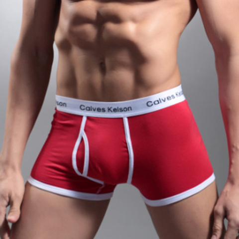 CalvesKelson – lot de 7 boxers en coton pour hommes, sous-vêtements de marque, grands Shorts colorés, respirants, solides, flexibles ► Photo 1/6