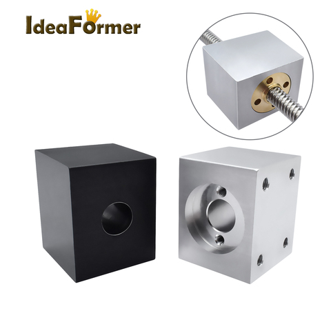 Ideaformer-support de boîtier pour imprimantes 3D, vis à plomb T8, support d'écrou de Conversion, pièces d'imprimantes 3D, vis à plomb trapézoïdale, bloc d'aluminium ► Photo 1/6