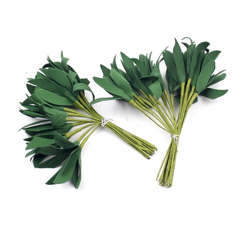 Bouquet de feuilles artificielles en mousse, 20 pièces, accessoires décoratifs pour mariage, pour laisser des Fleurs, Scrapbooking, fournitures artisanales pour bricolage ► Photo 1/6