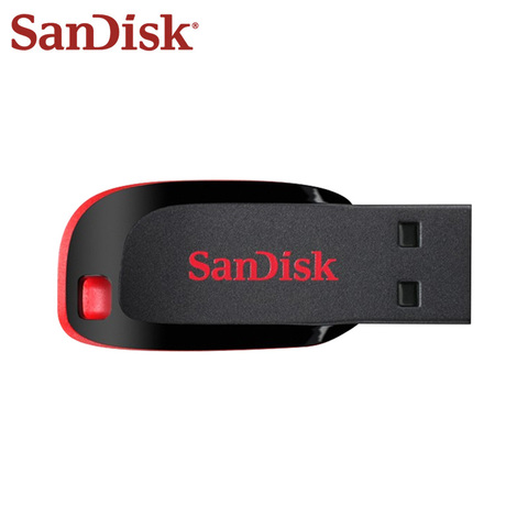 SanDisk – Mini clé USB 2.0 Cruzer Blade, support à mémoire de 8GB 16GB 32GB 64GB 128GB, lecteur Flash Original pour PC ► Photo 1/4