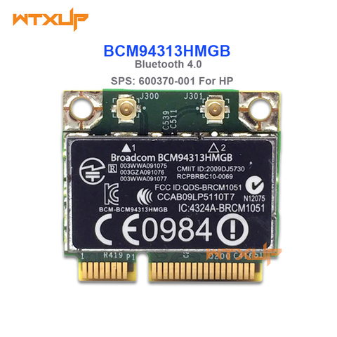 Carte adaptateur sans fil Broadcom bcm94313 Wlan, Bluetooth 4.0 SPS 600370 – 001, pour ordinateur portable HP et DELL ► Photo 1/2