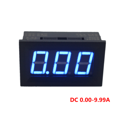 Ampèremètre actuel DC 0-10a, bleu LED, à affichage numérique, ampèremètre alimenté par DC 4.5-28V ► Photo 1/5