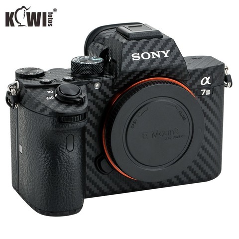 KIWIFOTOS Kit de Film anti-rayures en Fiber de carbone pour Sony A7 III A7R III A7III A7RIII A7M3 A7RM3 caméras peau 3M autocollant ► Photo 1/6