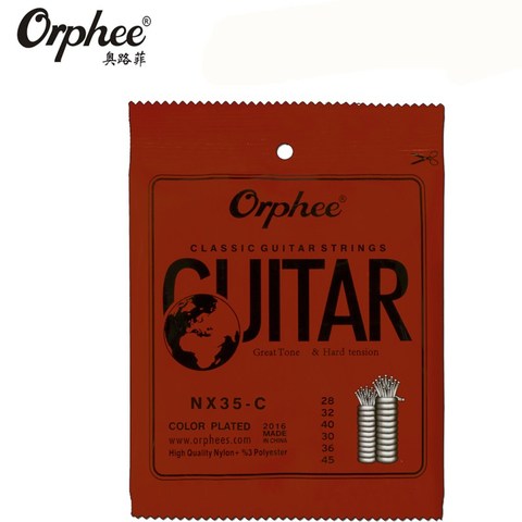 Orphee NX35-C 028-045 cordes de guitare classique nylon argent gainé fil emballage sous vide pièces de guitare ► Photo 1/6