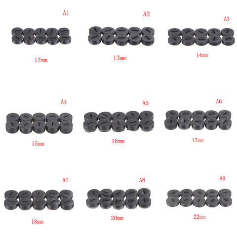 Dia. Vis à vis en plastique noir, 10 pièces, porte-brosse en carbone bouchons, 12/13/14/15/16/17/18/20/32MM ► Photo 1/6