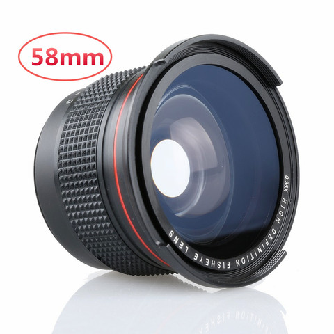 Objectif grand Angle 0.35x Fisheye 58mm avec objectif Macro pour Canon EOS 1100D 650D 600D 550D 500D LF277 ► Photo 1/1