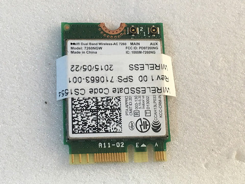 Sans fil Bluetooth pour HP 710663 – 001, double bande, AC 7260, 7260NGW, Test PCIe NGFF OK, livraison gratuite ► Photo 1/3