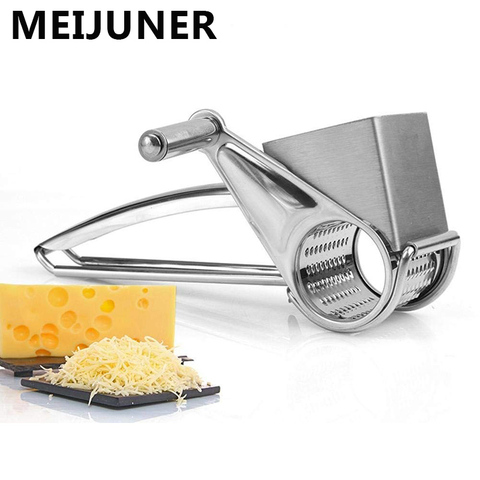 Meijuner – râpe à fromage en acier inoxydable, trancheur de légumes au gingembre, broyeur rotatif à main, outil de cuisine MJ289 ► Photo 1/6