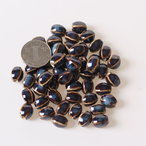 Perles géométriques en céramique faites à la main, 30 pièces, 13x10mm, 2.5mm, pour la fabrication de bijoux ► Photo 1/5