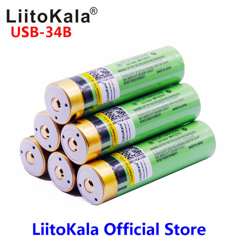 LiitoKala – batterie rechargeable USB 18650, 6 pièces, 3400mAh, 3.7V, Li-ion, avec indicateur LED, charge cc ► Photo 1/6