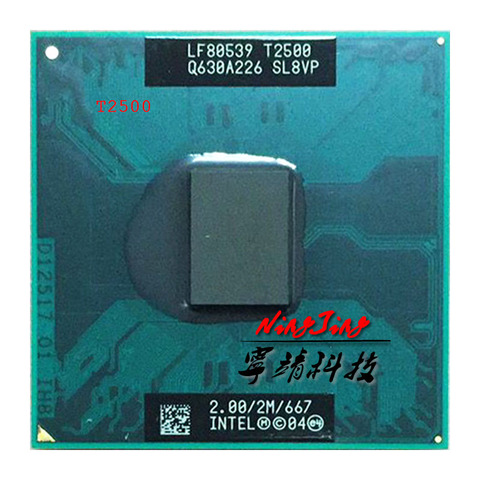 Intel Core Duo T2500 SL8VP SL9EH 2.0 GHz, double filetage processeur d'unité centrale, 2M, 31W, prise M / mPGA478MT ► Photo 1/1