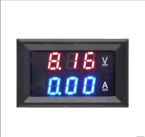 Voltmètre numérique DC 0-100V 10A ampèremètre double affichage détecteur de tension compteur de courant panneau ampèremètre Volt jauge 0.28 