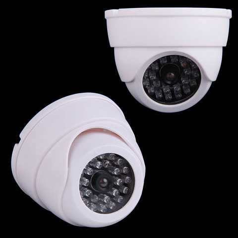 Extérieur CCTV Faux Caméra Factice de Sécurité de Surveillance Caméra Dôme w/30 Clignotant LED Lumière FC ► Photo 1/6