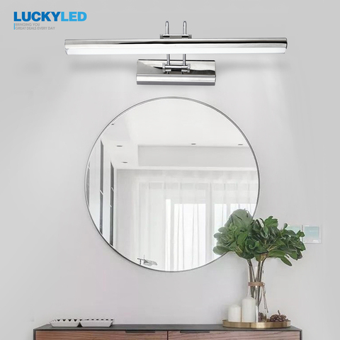 LUCKYLED – applique murale Led en acier inoxydable, imperméable, moderne, éclairage de salle de bain, 12W, 90-260V ► Photo 1/6