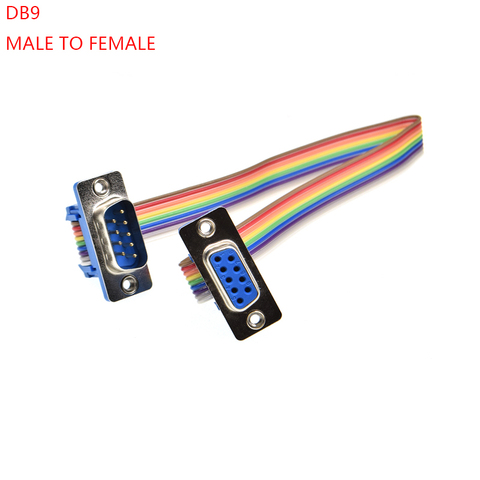 Connecteur de port série rs232 com, câble mâle à femelle DB9, 1 pièce, 20CM 50CM 1M, câble d'extension ► Photo 1/2