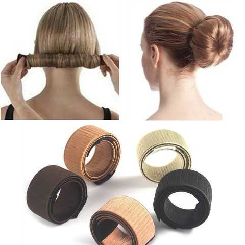 6 couleurs bricolage outil cheveux accessoires perruque synthétique beignets bourgeon bandeau balle français torsion français magique chignon fabricant doux cheveux Braider ► Photo 1/6