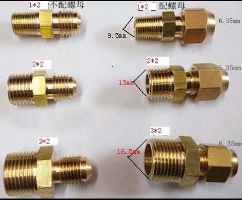 Pièces de climatiseur avec adaptateur en cuivre A/C ► Photo 1/1