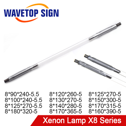 WaveTopSign Laser lampe au xénon série X8 lampe à Arc court q-switch Nd Flash lumière pulsée pour la coupe de soudure de fibres YAG ► Photo 1/6