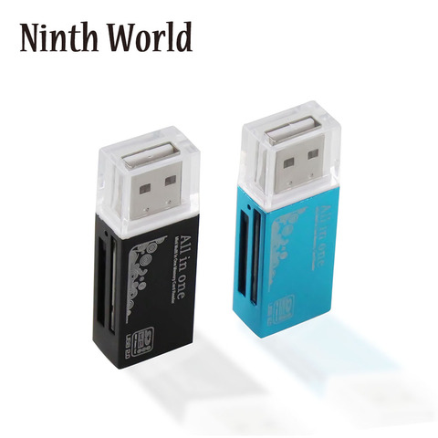 Lecteur de cartes mémoire Multi USB 2.0 tout-en-1, adaptateur pour Micro SD SDHC TF M2 MMC, 2 couleurs, 1 pièce ► Photo 1/6