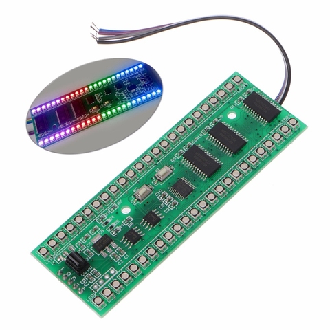 Indicateur LED rvb MCU modèle d'affichage double canal 24 LED VU indicateurs de niveau mètre F amplificateur livraison directe ► Photo 1/6