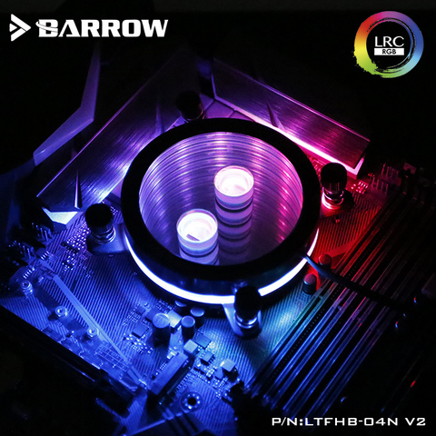 Barrow CPU, bloc d'eau INTEL LGA, pour radiateur acrylique + cuivre, RGB 5V GND vers 3 broches, pour carte mère, 1150, 1151, 1155, 1156 ► Photo 1/6