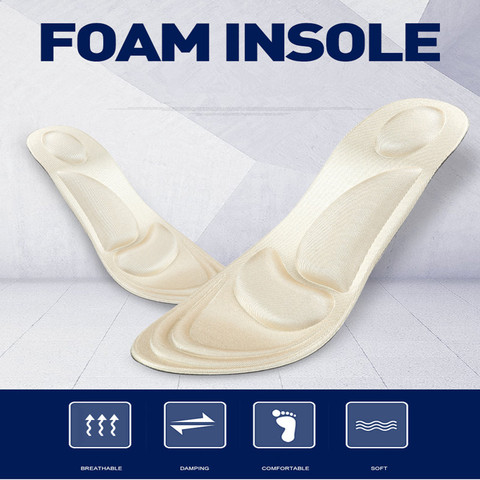 Semelles orthopédiques en mousse à mémoire de forme pour chaussures, insertion de pieds plats, correcteur d'arc, pour hommes et femmes, coussin ► Photo 1/6