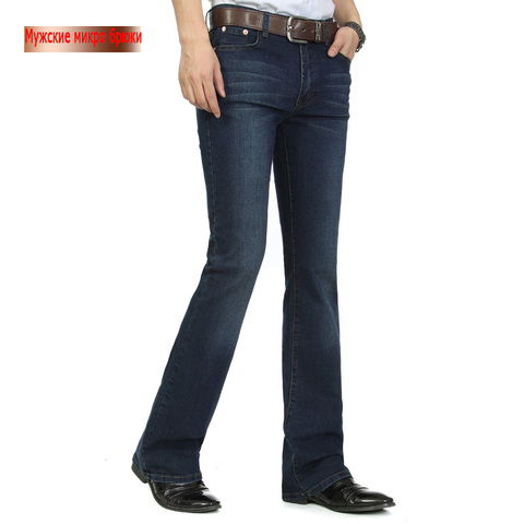 Haute Qualité Stretch Flare Jeans pour Hommes Smart décontracté Bootcut Jeans D'affaires Flare Pantalon grande taille Pantalon Taille 26 ~ 40 ► Photo 1/1