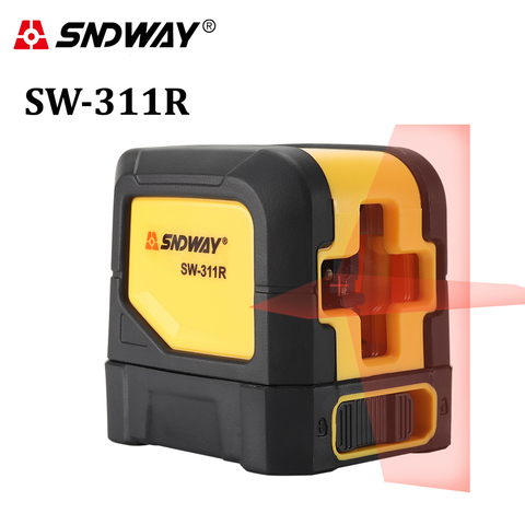 SNDWAY niveau laser auto-nivelant, nivellement laser Vertical et Horizontal 2 lignes transversales, outil de ligne de faisceau laser vert rouge Super puissant ► Photo 1/6