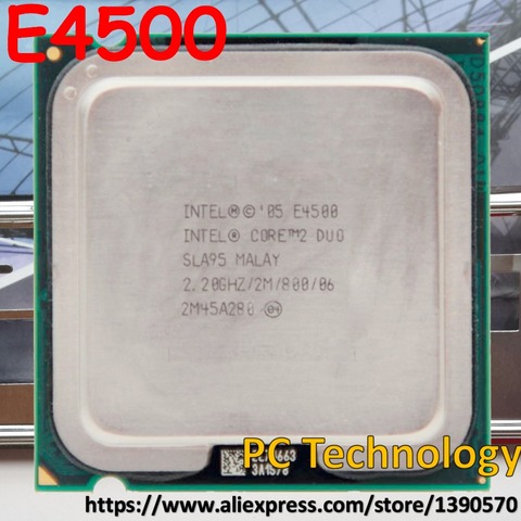 Processeur Intel E4500 core 2 Duo, LGA775, 2M, 2.2GHz, 800MHz, Original, SLA95, livraison en 1 jour ► Photo 1/3